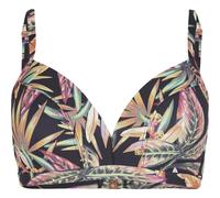 O'Neill Panama Mould Wire Bra Bikini Top black tropical flower (39033) 36B