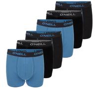 O'Neill Boxershorts Herren 6er Pack Baumwolle Uni Sport Boxer Männer Basic Trunk Unterwäsche, Größe:L, Vorteilspacks:6X Black Blue (7001)