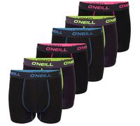 O'Neill Boxershorts Herren 6er Pack Baumwolle Uni Sport Boxer Männer Basic Trunk Unterwäsche, Größe:L, Vorteilspacks:6X Black Neon (7003)
