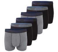 O'Neill Boxershorts Herren 6er Pack Baumwolle Uni Sport Boxer Männer Basic Trunk Unterwäsche, Größe:L, Vorteilspacks:6X Grey Charcoal Black (7007)