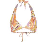 O'Neill Sao Mix Mould Halter Bikini Top yellow scarf print (32013) 34B