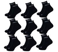 O'Neill Unisex Quarter Socken 12er Pack kurze Sportsocken Freizeitsocken Knöchelhoch Einfarbig Baumwolle Logo Männer Frauen Schwarz Weiß 35-38 39-42 43-46, Größe:39/42, Farbe:Black (6969P)