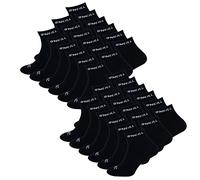 O'Neill Unisex Quarter Socken 18er Pack kurze Sportsocken Freizeitsocken Knöchelhoch Einfarbig Baumwolle Logo Männer Frauen Schwarz Weiß 35-38 39-42 43-46, Größe:35/38, Farbe:Black (6969P)