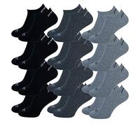 O'Neill Unisex Sneaker Socken 12er Pack Sportsocken Freizeitsocken Sneakersocken Baumwolle Invisible Sport Herren Damen 35-38 39-42 43-46, Größe:35/38, Farbe:Grey/Antracite/Black (7000P)