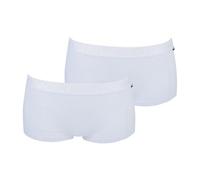 O'Neill Women Shorty Plain 2er Pack Sport Frauen Unterwäsche Unterhose Logo Baumwolle Einfarbig Schwarz Weiß Damen Pantie S M L XL, Größe:L, Farbe:White (1010P)