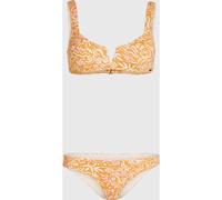 O´neill Popoyo Matira Bikini 38 Orange Abstract Wave