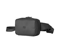 onemate - Bauchtasche schwarz wasserabweisend für Damen & Herren - Unisex Hip-Bag Gürteltasche mit verstellbarem Tragegurt 90-130cm - Funktionale Hüfttasche mit Quick-Access-Fach (Schwarz)