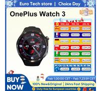 Globale Version OnePlus Watch 3 Smartwatch 1,50 Zoll LTPO AMOLED Display Snapdragon W5 Prozessor Dual Frequency GPS Wear OS Smaragd-Titan