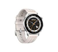 OnePlus Watch Lite Smartwatch, Stahlgehäuse, Dual-GPS, 10 Tage Akku, Silver | Edelstahlgehäuse, 1,46" AMOLED, 2.5D-Curved-Glas, 3000 Nits, superleicht 35g, 4GB Speicher, 5ATM, NFC, Fitness Tracking
