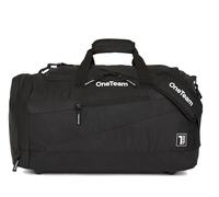 OneTeam Sebastiano 84 l Sporttasche - 100% Polyester, belüftetes Schuhfach, elastisches Netzfach, Fach für Kleinteile, Abnehmbarer Riemen mit weichem Schulterpolster (Schwarz)
