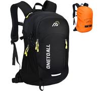ONETOALL Diebstahlsicherer Wanderrucksack Damen 20L, Leichter Tagesrucksack Herren Klein, Wasserdichter Fahrrad Rucksack mit Rückenbelüftung zum Wandern Tagestour Radfahren Reisen Pendeln, nur 500g
