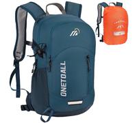 ONETOALL Diebstahlsicherer Wanderrucksack Damen 20L, Leichter Tagesrucksack Herren Klein, Wasserdichter Fahrrad Rucksack mit Rückenbelüftung zum Wandern Tagestour Radfahren Reisen Pendeln, nur 500g