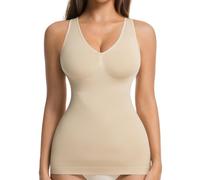ONEW Shape Unterhemd Damen Bauchweg Shapewear Tank Top Nahtloses Kompressions Camisole Hemdchen Figurformendes Trägertop Body Shaper Beige S