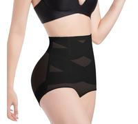 ONEW Shapewear Unterhose Damen Bauchweg Miederhose Hoch Taillen Bauchkontrolle Miederslip Figurformende Unterwäsche Taillen Trainer Miederpant Body Shaper Schwarz L