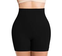 ONEW Shapewear Unterhose Damen Hohe Taille Bauchweg Miederhose Unter Kleid Kurz Höschen Taillentrainer Miederslip Body Shaper Figurformender Unterwäsche Schwarz XL
