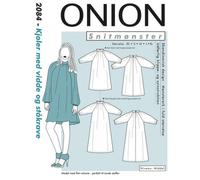ONION Schnittmuster 2084 Kleider mit Weite und Stehkragen Gr. XS-XL