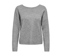 Only - ONLADELE LS LACE MIX O-NECK CC KNT light grey melange - Gr. - L