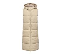 ONLY - Lange Weste mit Kapuze | ONLALINA LONG WAISTCOAT OTW NOOS - Farbe - sand/kitt - Größe - XL