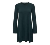 Midikleid ONLY "ONLAMALIO LIFE LS ONECK DRESS KNT", Damen, Gr. S, N-Gr, grün (scarab), Obermaterial: 100% Polyester, unifarben, modisch, loose fit, Rundhals, Langarm, Kleider, Sommerkleid (61239805-S)