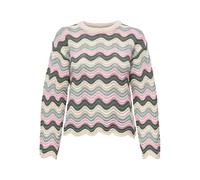 Only Strickpullover Onlasa – Wave Structure, O-Neck, Langarm – Birch L