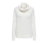 Rollkragenpullover ONLY "ONLAZU LS COWLNECK KNT", Damen, Gr. M, cloud dancer, Strick, Obermaterial: 49% Polyester, 21% Nylon, 21% Polyacryl, 7% Wolle, 2% Elasthan, unifarben, regular fit, Wasserfallau