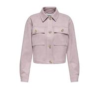Only Jacke Belicia Life - Faux-Suede Lederoptik mit Brustpattentaschen - Burnished Lilac - Gr. M