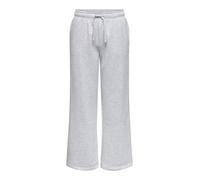 Sweathose ONLY "ONLBEST STRAIGHT PANT SWT NOOS", Damen, Gr. S (36), N-Gr, light grau melange, Sweatware, Obermaterial: 65% Polyester, 35% Baumwolle, unifarben, lang, Hosen Sweathose (46222345-S) light