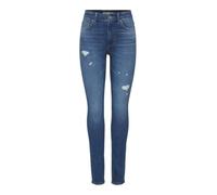 Skinny-fit-Jeans ONLY "ONLBLUSH HIGH WAIST DES DNM", Damen, Gr. M (38), Länge 30, blau (medium blau denim), Denim/Jeans, Obermaterial: 92% Baumwolle, 6% Elastomultiester, 2% Elasthan, unifarben, modis