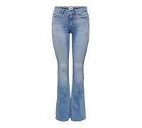 Only Onlblush Life Mid Flared Bootcut Jeans Light Bootcut Jeans Frauen in Gr. M_32 in Blau