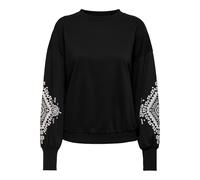 Onlbrooke L/S O-Neck Flower SWT Noos | Normal geschnitten fit, Langarm, Kurz, Casual, Bei max. 30 grad waschen
