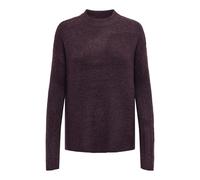 Strickpullover ONLY "ONLCAMILLA O-NECK L/S PULLOVER KNT", Damen, Gr. M, rot (winetasting detail:melange), Strick, Obermaterial: 74% Polyacryl, 24% Polyester, 2% Elasthan, meliert, regular fit, Rundhal