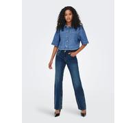 ONLY ONLCLEO LIFE SS CROP DNM SHIRT PIM NOOS Damen | MEDIUM BLUE DENIM | M