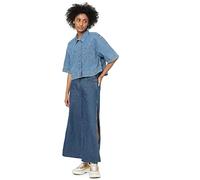 Only Jeansbluse ONLCLEO LIFE Kurzärmelig Cropped Denim Blau XL