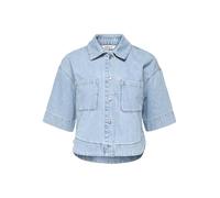 ONLY Jeanshemd ONLCLEO - Hellblau Denim, Cropped Kurzarm - Damen XL