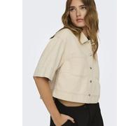 ONLY - ONLCLEO-MAISA S/S CROP SHIRT PNT Oatmeal - Gr. - XL