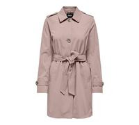 Trenchcoat ONLY "ONLDISA LIFE SB TRENCHCOAT CC OTW", Damen, Gr. XL, adobe rose, Web, Obermaterial: 100% Polyester, unifarben, Po-bedeckend, V-Ausschnitt, Mäntel, klassischer Schnitt (87906868-XL) adob