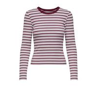 ONLY - ONLEASY L/S O-NECK STRIPE TOP JRS cabernet - Gr. - XL