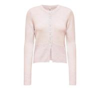 Only Regular Fit Strickjacke mit einreihiger Knopfleiste Modell 'ELLA' in Hellrosa Melange, Größe S