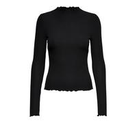 Only Slim Fit Langarmshirt mit Viskose-Anteil Modell 'LEMMA' in Black, Größe XL
