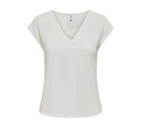 ONLY - ONLFREE LIFE S/S MOD.V-NECK TOP JRS NOOS - Farbe - weiß - Größe - S