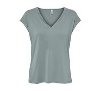 V-Shirt ONLY "ONLFREE S/S MOD.V-NECK TOP JRS NOOS", Damen, Gr. S (36), blau (abyss), Jersey, Obermaterial: 70% Modal, 30% Polyester, unifarben, regular fit normal, V-Ausschnitt, Shirts (96149712-S) ab
