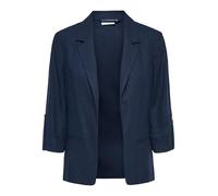 ONLY Relaxed Fit Blazer aus Viskose-Leinen-Mix Modell 'GOA' in Marine, Größe 36