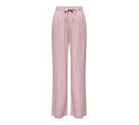 Schlupfhose ONLY "ONLGOA MW LINEN BL PULL-UP PANT CC PNT", Damen, Gr. XL, Länge 32, burnished lila, Web, Obermaterial: 70% Viskose, 30% Leinen, unifarben, regular fit lang, Hosen Schlupfhose, mit Lein