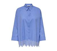 Only Damenbluse Frau Nur Bei Onlgraces Tulum Ls Emb Shirt Noos Wvn Blau Xs