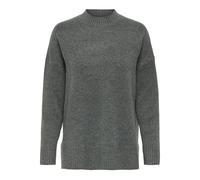 Strickpullover ONLY "ONLHAZEL LS HIGHNECK OVERS PULL KNT NOOS", Damen, Gr. S, grün (balsam grün detail:melange), Strick, Obermaterial: 93% Polyester, 4% Nylon, 3% Elasthan, meliert, modisch, oversize