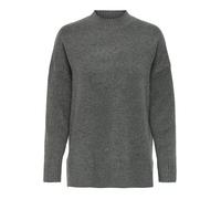 Strickpullover ONLY "ONLHAZEL LS HIGHNECK OVERS PULL KNT NOOS", Damen, Gr. XS, grün (balsam grün detail:melange), Strick, Obermaterial: 93% Polyester, 4% Nylon, 3% Elasthan, meliert, modisch, oversize