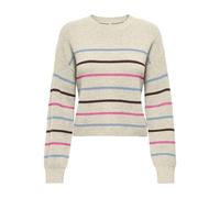 Only Strickpullover ONLIBI LS STRIPE O-NECK CC KNT gestreift 50%Viskose,27%Nylon,23%Polyester Damen M