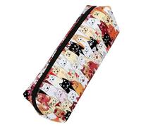 Online Federmäppchen Katzen I Stylische Federtasche für Mädchen & Jungen, ideal für Schule, Uni & Büro I Schlampermäppchen mit praktischem Reißverschluss zur Aufbewahrung von Stiften & Kosmetik