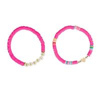 ONLINE Barbie Armband 2x I Barbie Keychain als Taschenanhänger oder Schmuck I Armbänder Pink mit Barbie-Schriftzug I Zur Einschulung für Mädchen Bracelets