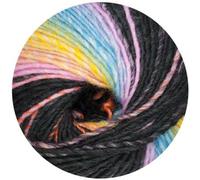 ONline Garne Handstrickgarn, 53% Schurwolle, 47% Polyacryl, 027 Schwarz-bunt, OneSize, 150
